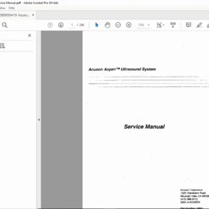 Acuson Aspen Ultrasound Service Manual PDF - DIMAQ System Repair Guide