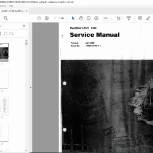 Alfa Laval Purifier Unit 100 Service Manual – PDF Download