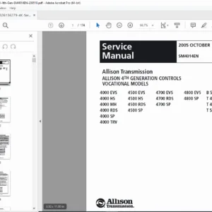 Allison 4th Generation Service Manual PDF 4000 4500 4700 4800 Transmission - PDF