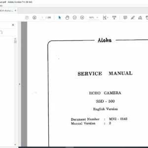 Aloka SSD-500 Service Manual PDF DOWNLOAD