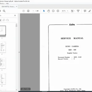 Aloka SSD-500 Service Manual: Repair, Schematics & PCB Layouts (MN20142)