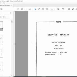 Aloka SSD-500 Service Manual – Ultrasound Echo Camera Repair Guide (PDF)