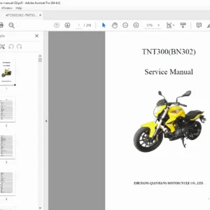 Benelli TNT 300 / QJ300 Service Manual - PDF DOWNLOAD