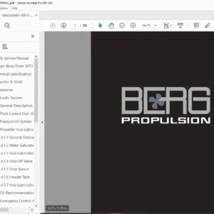 Berg Propulsion BCP 1140 CPP Service Manual - PDF DOWNLOAD