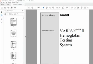 Bio-Rad VARIANT II Service Manual PDF DOWNLOAD