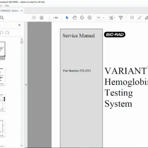 Bio-Rad VARIANT II Service Manual PDF DOWNLOAD