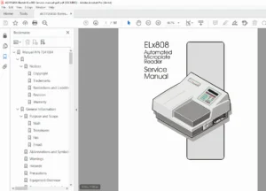 BioTek ELx808 Automated Microplate Reader Service Manual - PDF DOWNLOAD