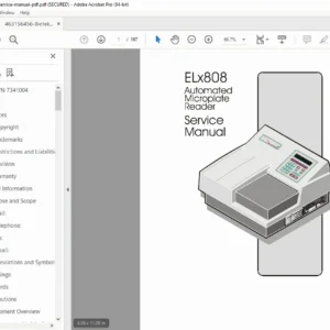 BioTek ELx808 Automated Microplate Reader Service Manual - PDF DOWNLOAD