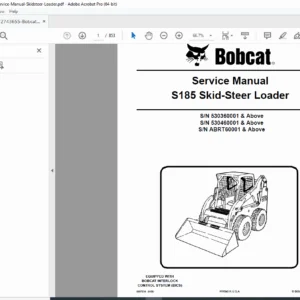 Bobcat S175 / S185 Skid-Steer Loader Service Repair Manual (BICS) - PDF