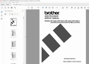 Brother DP-525CJ Electronic Word Processor Service Manual β PDF