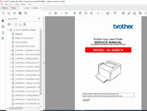 Brother HL-3450CN Color Laser Printer Service Manual - PDF