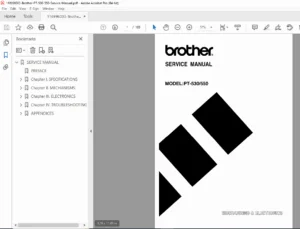 Brother PT-530 / PT-550 Service Manual – Label Printer Repair Guide PDF