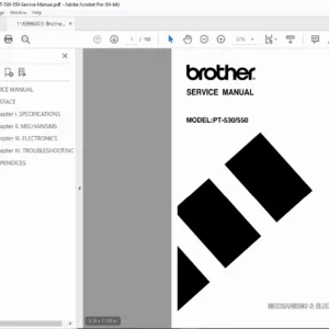 Brother PT-530 / PT-550 Service Manual – Label Printer Repair Guide PDF