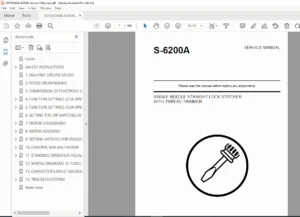 Brother S-6200A Service Manual – Single Needle Lockstitch + Thread Trimmer PDF