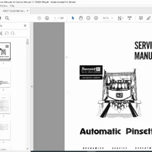 Brunswick A-2 Automatic Pinsetter Service Manual (12-752828-000, 1988) PDF