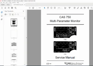 CAS 750 Multi-Parameter Monitor Service Manual 2005 - PDF DOWNLOAD
