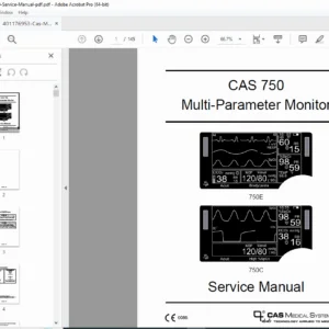 CAS 750 Multi-Parameter Monitor Service Manual 2005 - PDF DOWNLOAD