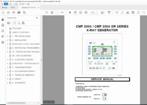 CPI CMP 200 & CMP 200 DR X-Ray Generator Service Manual -PDF