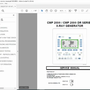 CPI CMP 200 & CMP 200 DR X-Ray Generator Service Manual -PDF