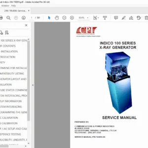 CPI Indico 100 X-ray Generator Service Manual 1997 - PDF DOWNLOAD