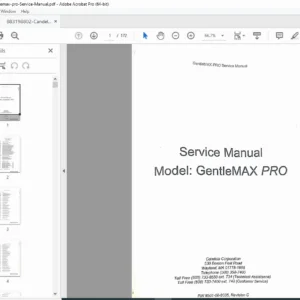 Candela GentleMax Pro Service Manual – Factory Technician Edition - PDF