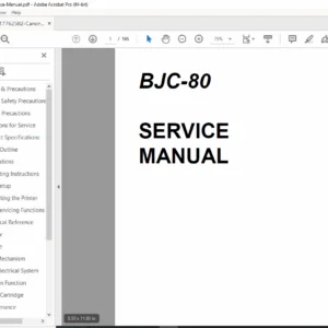 Canon BJC-80 Inkjet Printer Service Manual – Complete Factory Edition