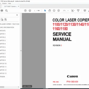Canon CLC1100/1120/1130/1150/1160/1180 Service Manual - Repair Guide PDF