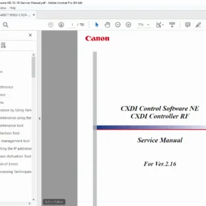 Canon CXDI NE V2.16 Service Manual - PDF DOWNLOAD