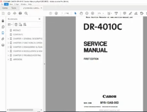 Canon DR-4010C Document Scanner Service Manual PDF