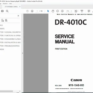 Canon DR-4010C Document Scanner Service Manual PDF
