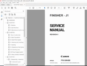 Canon Finisher-J1 Service Manual - PDF DOWNLOAD