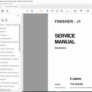 Canon Finisher-J1 Service Manual - PDF DOWNLOAD