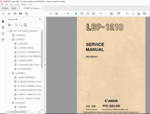 Canon LBP-1210 Service Manual PDF DOWNLOAD