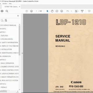 Canon LBP-1210 Service Manual PDF DOWNLOAD