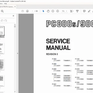 Canon PC800–PC980 Series Service Manual PDF  - DOWNLOAD