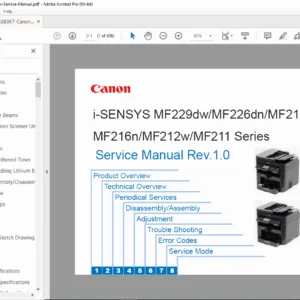 Canon i-SENSYS MF229dw/MF226dn/MF217w Series Service Manual Rev.1 PDF