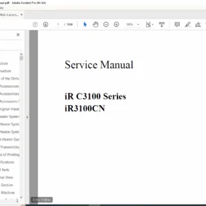 Canon iR C3100 Series / iR3100CN Service Manual – Complete PDF