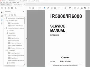 Canon iR5000/iR6000 imageRunner Copier Service Manual PDF - Complete Guide
