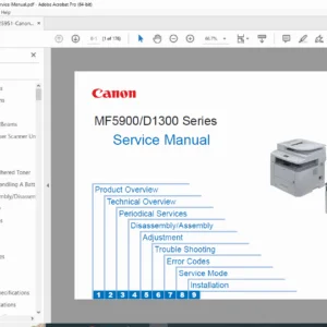 Canon imageCLASS MF5900 / D1300 Series Service Manual PDF