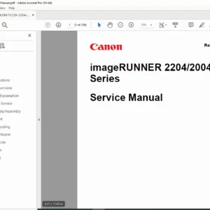 Canon imageRUNNER 2204 / 2004 Series Service Manual – PDF Download