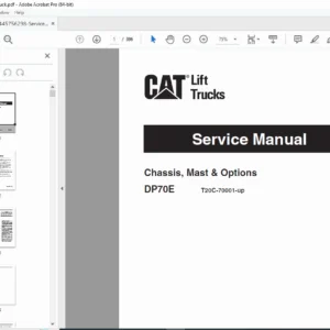 Caterpillar DP70E Forklift Service Manual – PDF Download