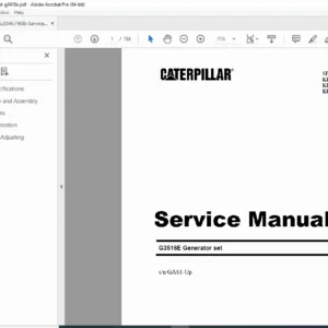Caterpillar G3516E Service Manual PDF DOWNLOAD