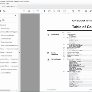 Christie CP2000 & XP2000 DLP Cinema Projector Service Manual – PDF Download