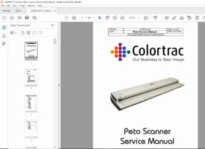 Colortrac PETO Wide Format Scanner Service Manual – Complete PDF