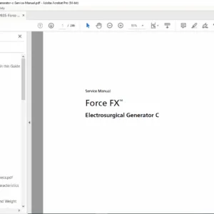 Covidien Force FX Electrosurgical Generator C Service Manual PDF Instant Response PDF