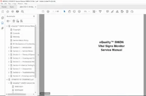 Criticare eQuality 506DN Vital Signs Monitor Service Manual PDF