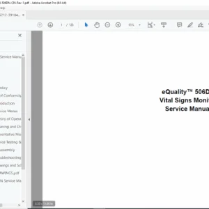 Criticare eQuality 506DN Vital Signs Monitor Service Manual PDF