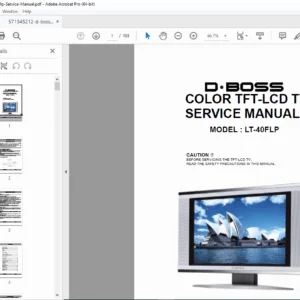 D BOSS LT-40FLP 40" LCD TV Service Manual – Schematics & Repair Guide PDF