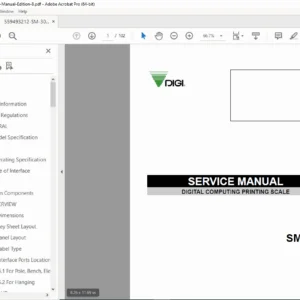 DIGI / TERAOKA SM-300 Service Manual – Edition 8 (PDF Download)