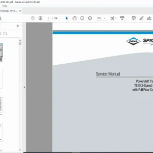 Dana TE10 3-Speed w/ Full-Flow Control Valve – Service Manual (PDF)